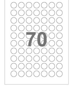 Round capsule labels, 10 sheets