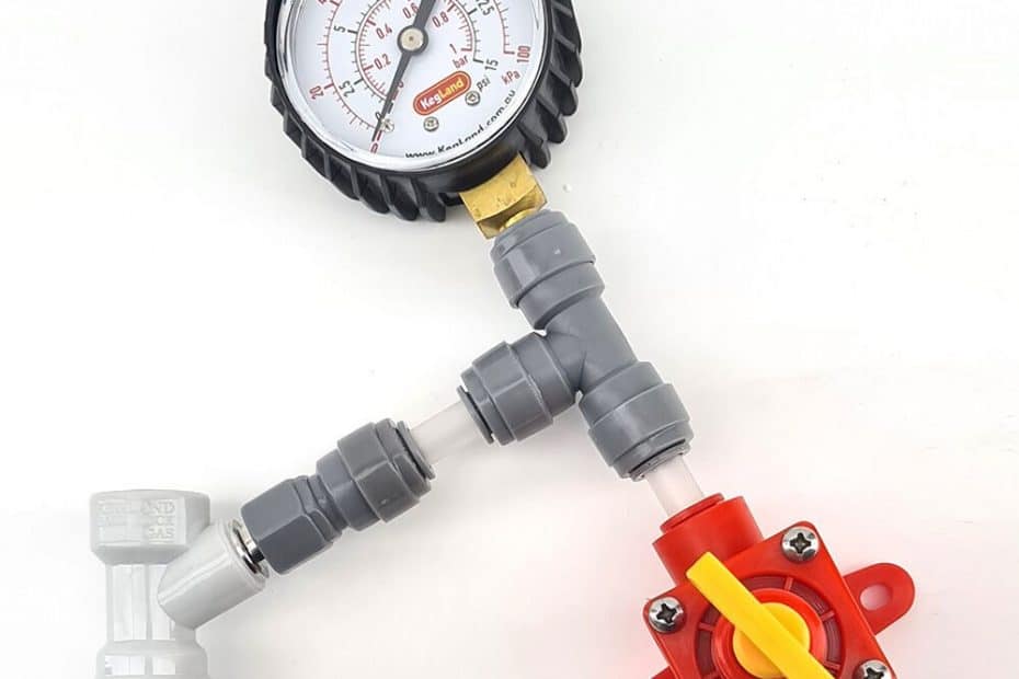Trykmåler med membranudlufter, 0 – 2,75 bar (Spunding valve)