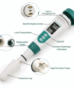 5-in-1 Digital pH/EC/TDS/SALT/TEMP Meter - Rechargeable</trp-post-container