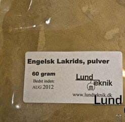 Engelsk Lakrids, pulver, 50 gram