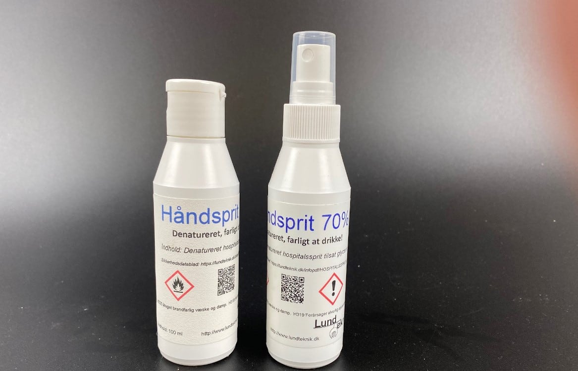 Hand sanitiser 70%, 100 ml, for the bag, with flap lid