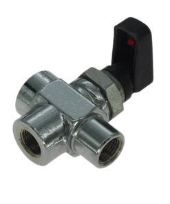 Ball valve, 3-way, L-port, 1/4″