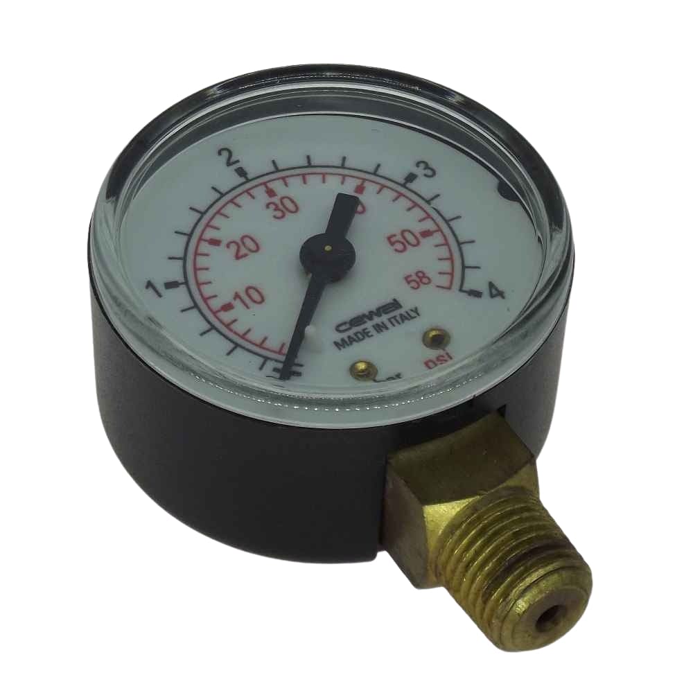 Manometer, 0 – 2,5 Bar, 1/8″ nippel Manometer, 0 – 2,5 Bar, 1/8″ nippel