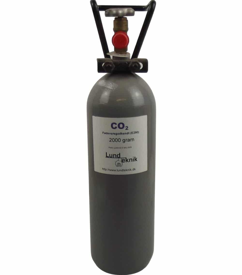 ombytning af 2 kg CO2 flaske med håndtag