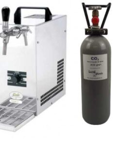 Rustfri ølkøler, 25 liter i timen, komlpet for Cornelius m/ 2kg