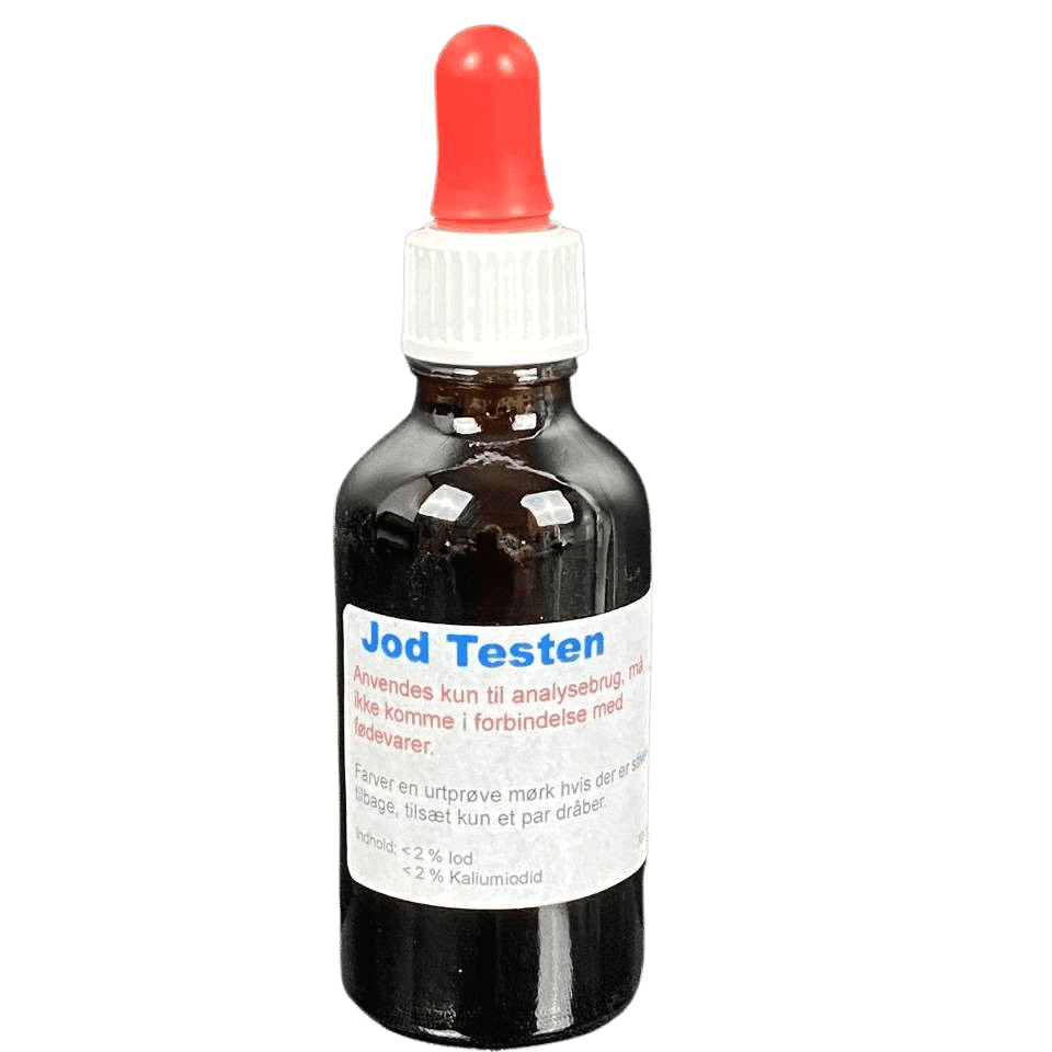 Iodine test, with dropping pipette