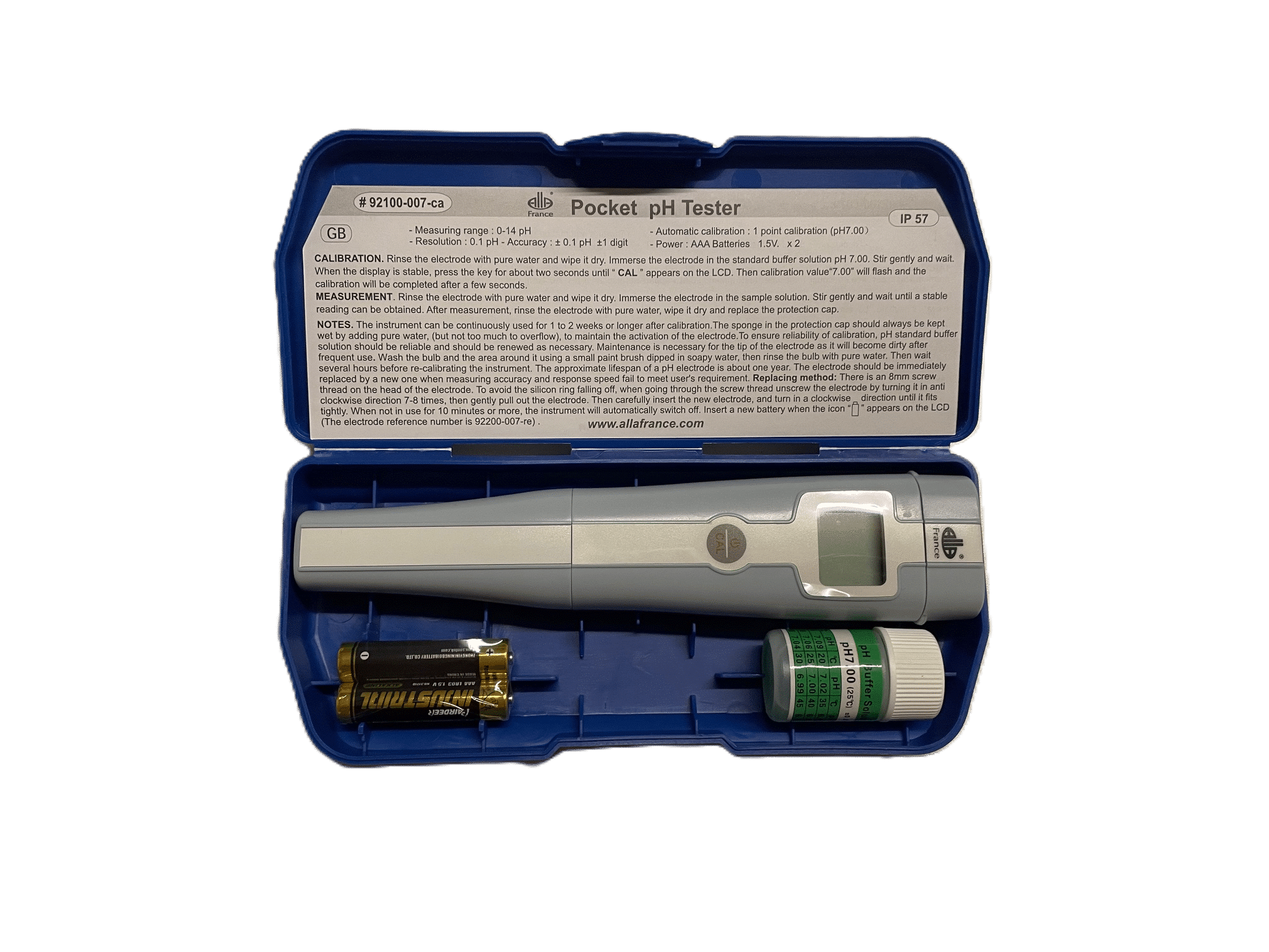 pH meter with built-in electrode, economy