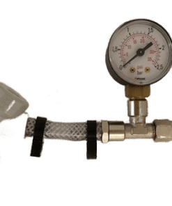 Trykmåler med justerbar sikkerhedsventil, 0 – 2,5 bar (Spunding valve)