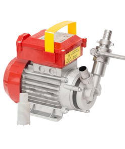 Pumpe, 40 liter pr. minut, 230VAC, 95 grader, syrefast stål