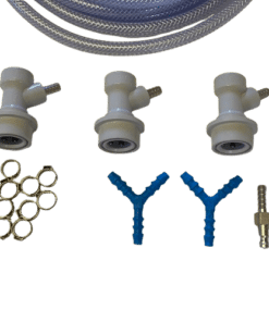 CO2 hose with quick coupling and 3 * grey coupling for Cornelius