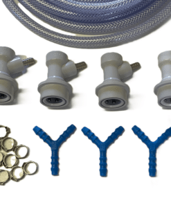 CO2 hose with quick coupling and 4 * grey coupling for Cornelius