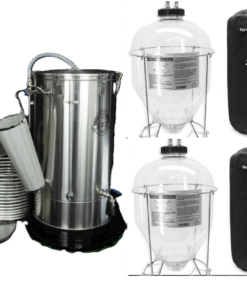 Guten 70 liters komplet brygsystem og 2 Fermentasaurus – Snub Nose – 35 liter + 2 isoleringskapper