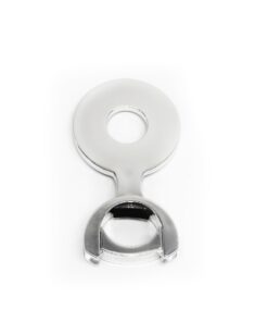Labelholder, 73 mm, plastik med kromplatering