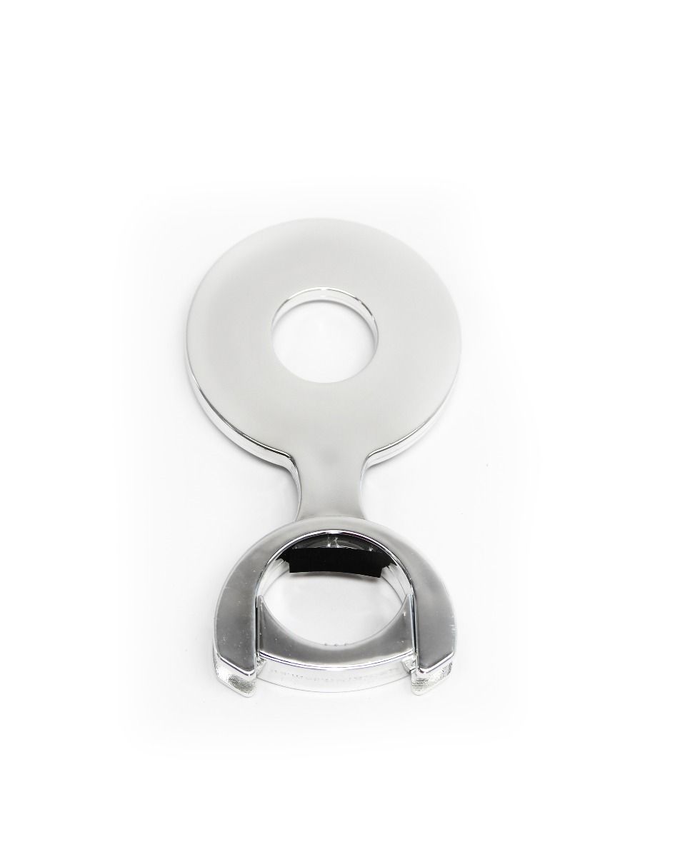 Labelholder, 73 mm, plastik med kromplatering Labelholder, 73 mm, plastik med kromplatering