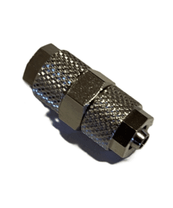 Muffe, 6/4 mm – 6/4 mm indv./udv. slange Muffe, 6/4 mm – 6/4 mm indv./udv. slange